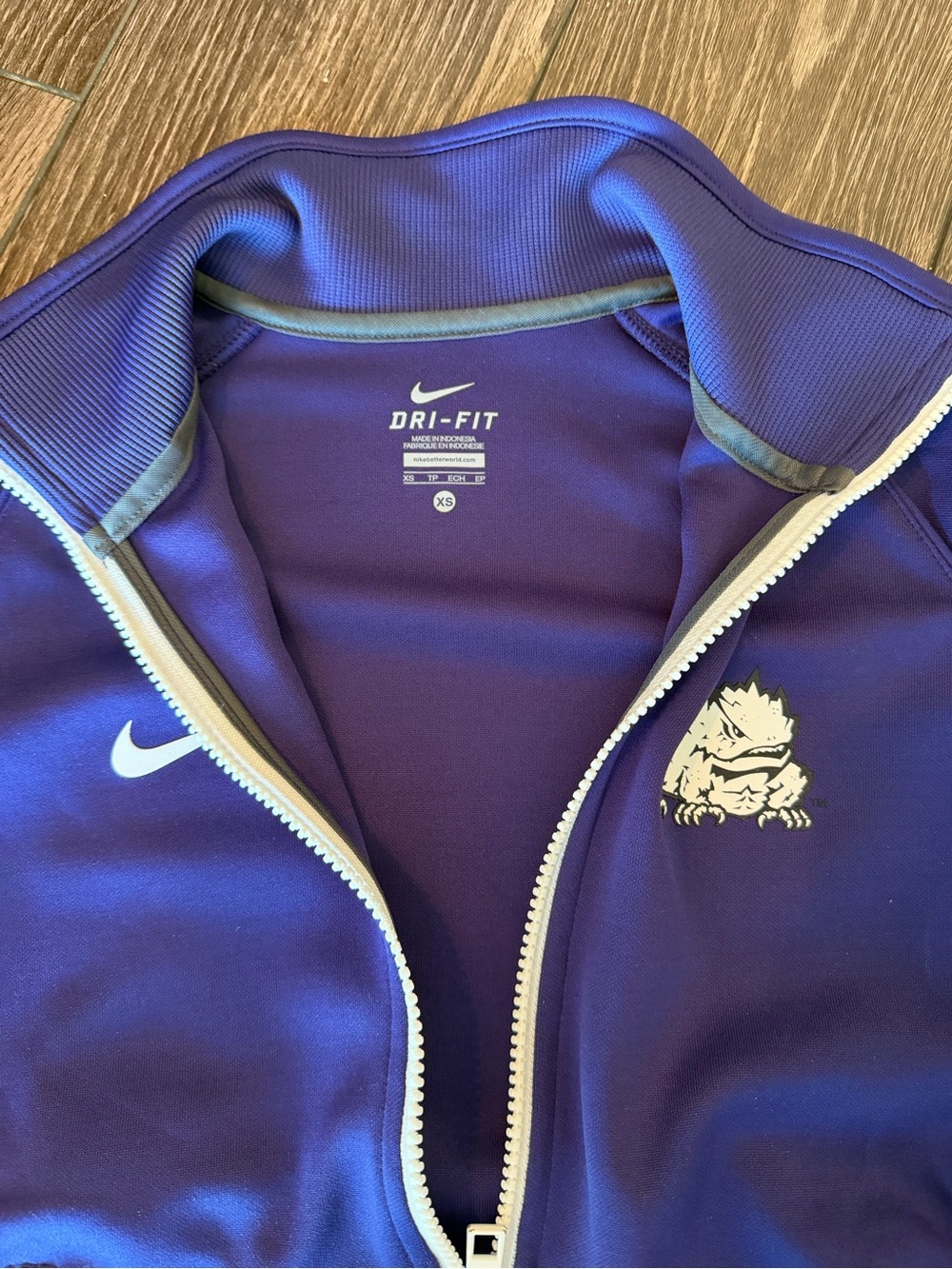TCU Nike Purple Full-Zip Athletic Track Jacket - Picture 2 of 3